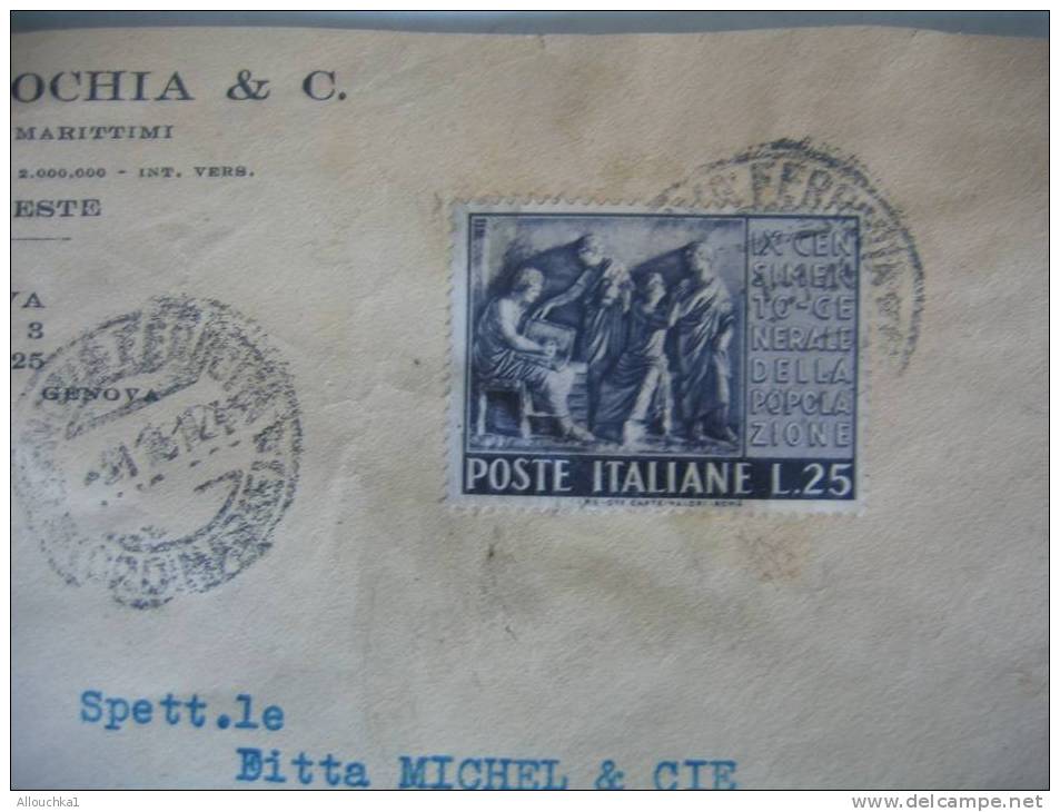 MARCOPHILIE ITALIE DE TRIESTE POUR MARSEILLE G. TARABOCHIA  AGENT MARITIME  DE 1931 - Storia Postale