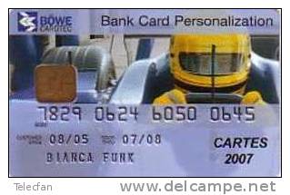 ALLEMAGNE CARTE A PUCE BANK BOWE CARDTEC FORMULA 1 NOMINATIVE SURCH CARTES 2007RARE - Ausstellungskarten