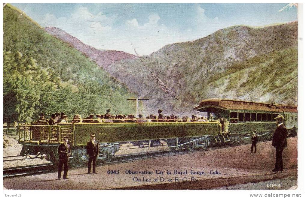 Colorado  -  Royal Gorge  -  Observation Car  -  1909  -  Railway  -  Train - Autres & Non Classés