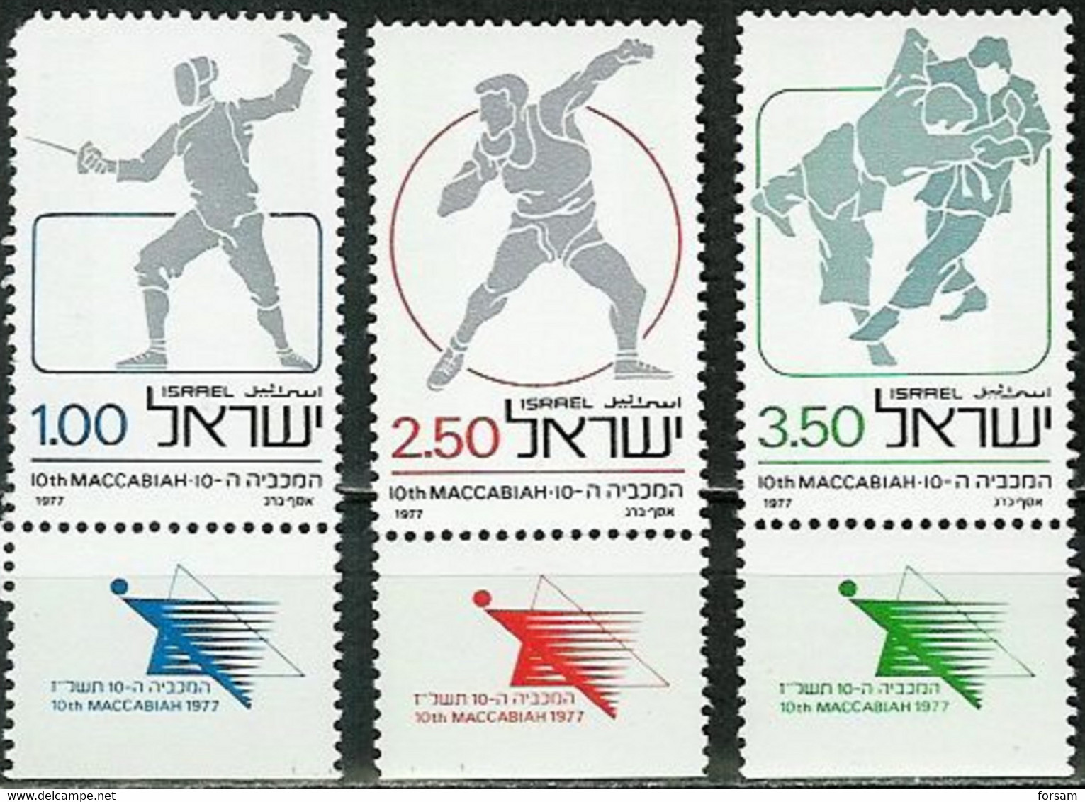 ISRAEL..1977..Michel # 704-706...MLH. - Neufs (avec Tabs)