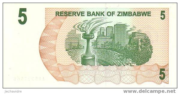 ZIMBABWE   5 Dollars  Emission De 2006     ***** BILLET  NEUF ***** - Simbabwe