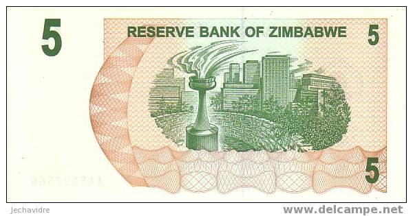 ZIMBABWE   5 Dollars  Emission De 2006     ***** BILLET  NEUF ***** - Zimbabwe