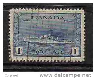 CANADA - 1942 DESTROYER - Scott # 262 - Yvert # 218 - VF USED - Topical SHIPS - Usados