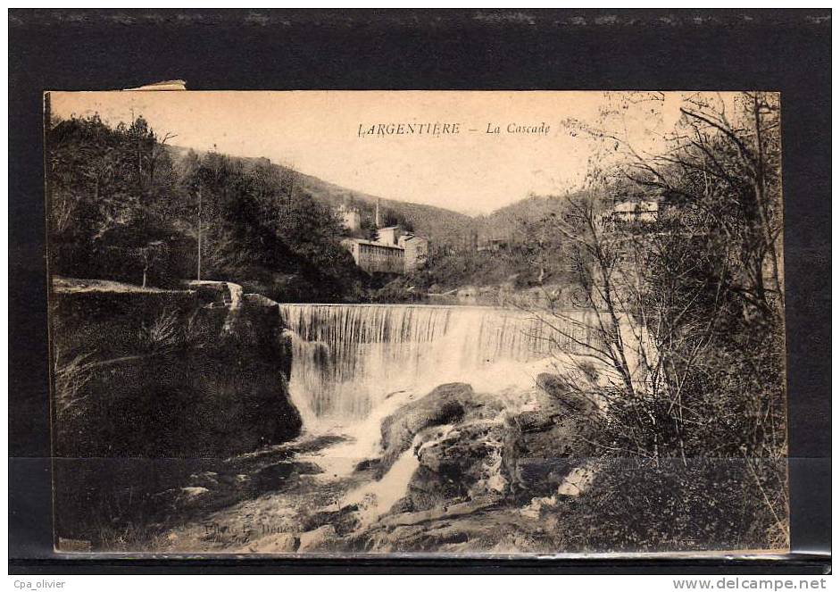 07 LARGENTIERE (environs) Cascade, Usine, Ed Bénévis, 1923 - Largentiere
