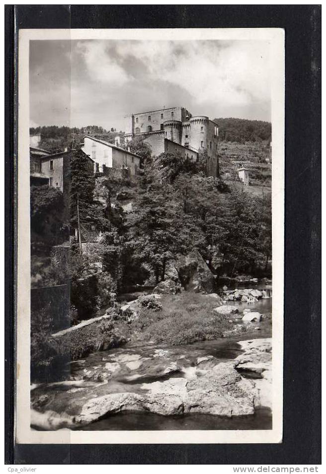 07 LARGENTIERE Chateau, Vue Prise Pont Des Récollets, Ed Cigogne 40119, CPSM 9x14, 1953 - Largentiere