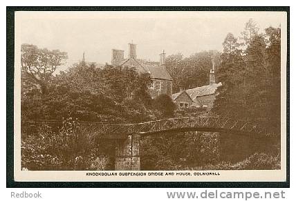 Real Photo Postcard Knockdollar Suspension Bridge & House Colmonell Ayr Scotland - Ref A48 - Ayrshire