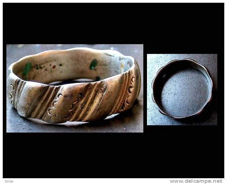 Ancien Deblij Zaïane Du Moyen Atlas / Old Zaïne Silver Bracelet From Morocco - Bracelets