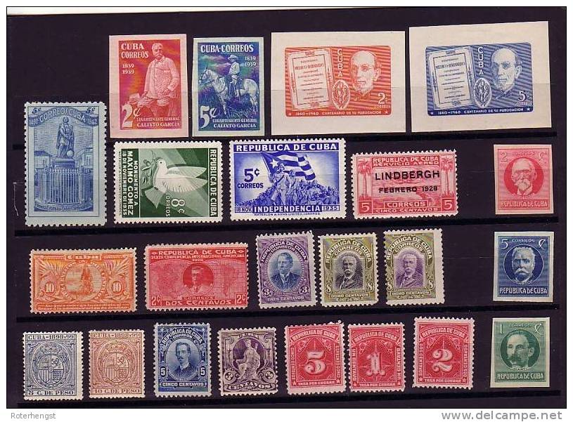 Cuba Collection Mh* With Better (only Blue Bottom Left Stamp With Light Thin) - Other & Unclassified