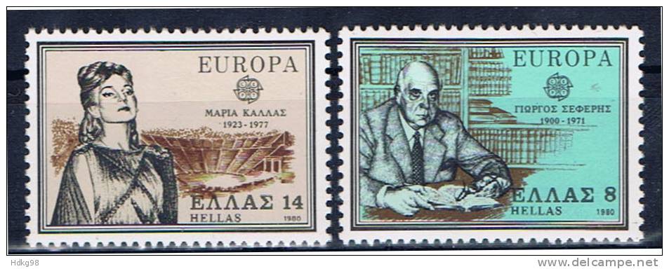 GR+ Griechenland 1980 Mi 1411-12** EUROPA - Unused Stamps