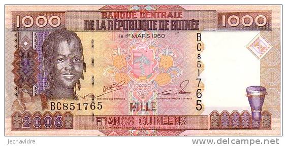 GUINEE  1 000 Francs Guinéens Emission De 2006  Pick 40       ***** BILLET  NEUF ***** - Guinée