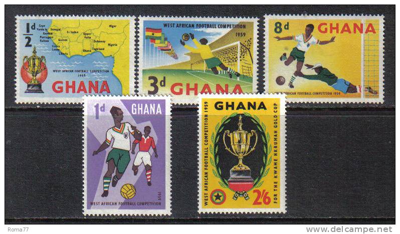 19 - GHANA 1959 , Calcio Football Serie N. 54/58  *** - Ghana (1957-...)