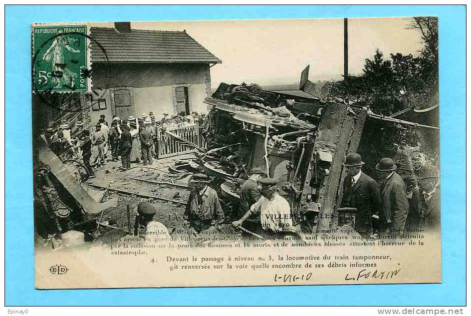 B - 78 - VILLEPREUX Les CLAYES - Catastrophe Ferroviaire Du 18 Juin 1910 - Locomotive - Les Clayes Sous Bois