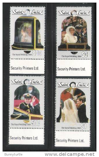 St Lucia 1986 Wedding Of Prince Andrew & Sarah Ferguson MNH - St.Lucia (1979-...)