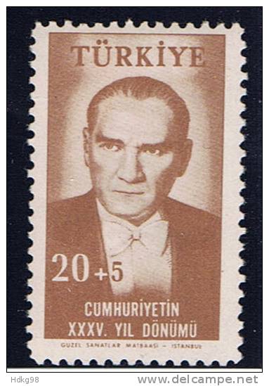 TR+ Türkei 1958 Mi 1612-14** - Unused Stamps