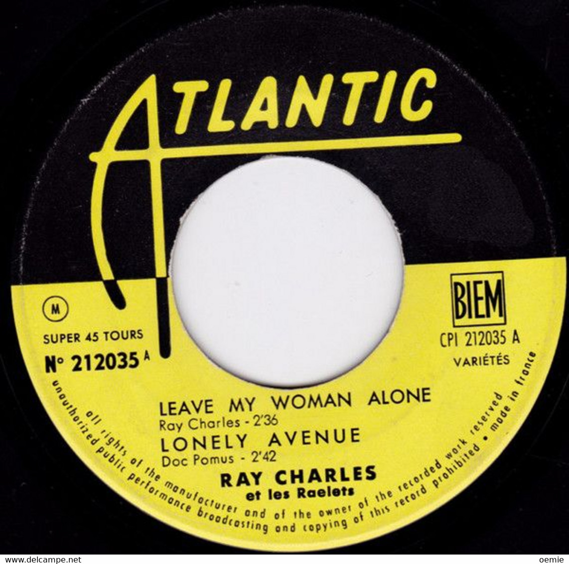 RAY  CHARLES    LEAVE  MY  WOMAN  ALONE - Jazz