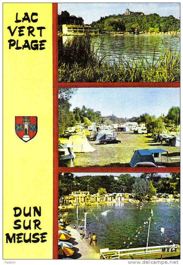 Carte Postale 55.  Dun-sur-Meuse  Lac-Vert-Plage  Trés  Beau Plan - Dun Sur Meuse