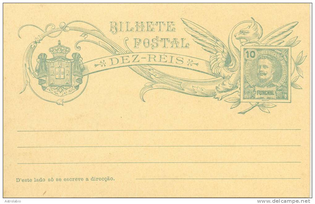 1900 Entier Postal,Funchal Portugal Stationery - Funchal