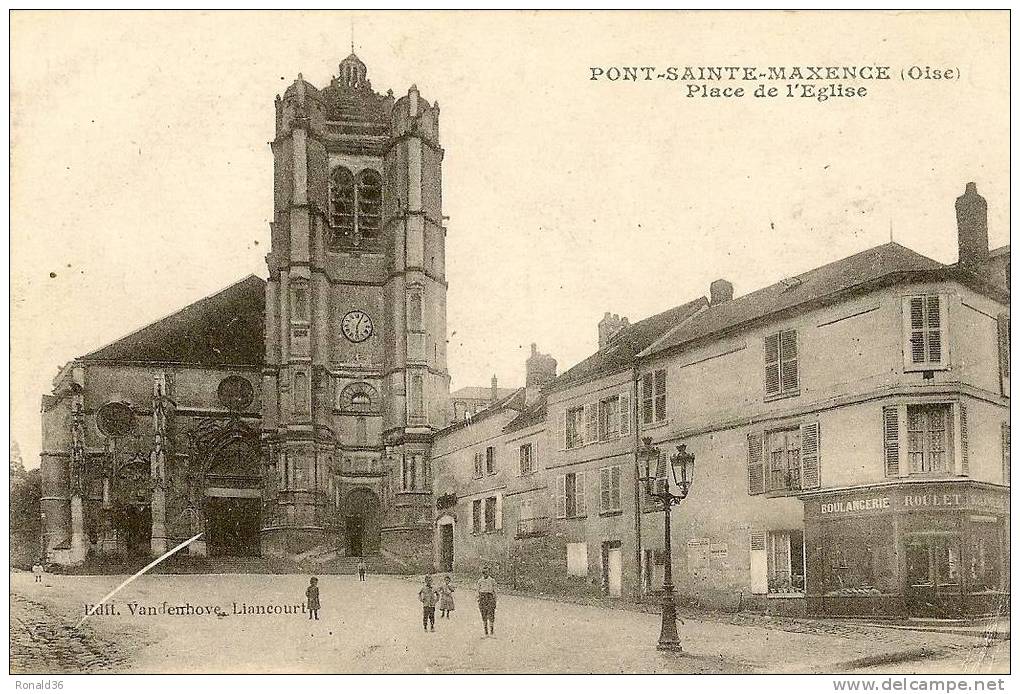 CP 60 PONT SAINTE MAXENCE Place De L'église (boulangerie ROULET) - Pont Sainte Maxence