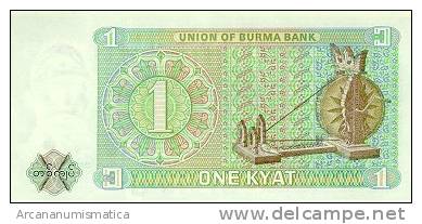 BIRMANIA/MYANMAR  1 KYAT 1972  KM#56  PLANCHA/UNC   DL-4434 - Myanmar