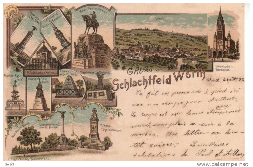 Gruss Vom Schlachtfeld Wörth (1897) - Woerth