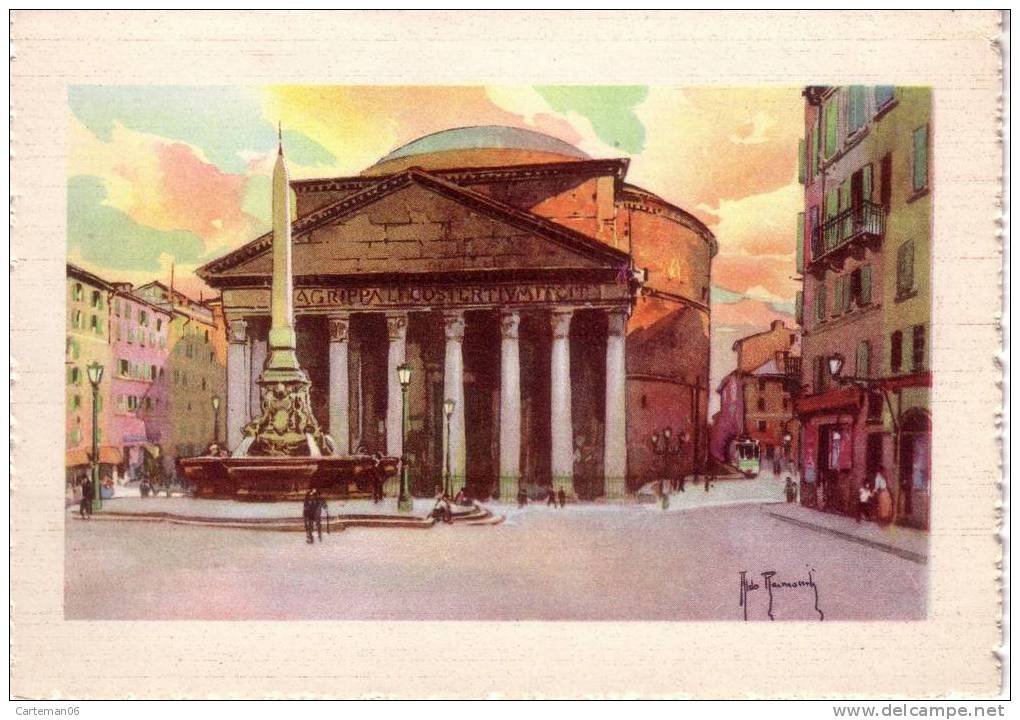 Italie - Roma - Illustrateur - Le Pantheon - Le Panthéon - The Pantheon - Das Pantheon. - Panteón