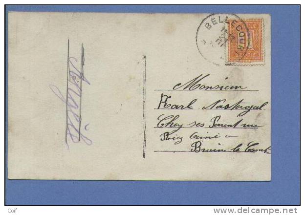 108 Op Kaart Met Sterstempel (Relais) * BELLECOURT * - 1912 Pellens