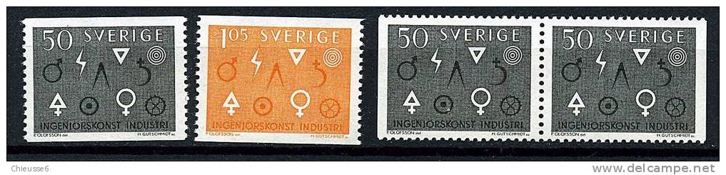 Suède ** N° 505/506 - 505ab - Industrie - Unused Stamps