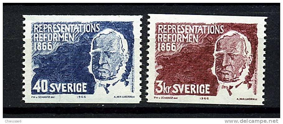 Suède ** N° 539/540 - Cent. De La Réforme Des Assemblées Représentatives - Neufs
