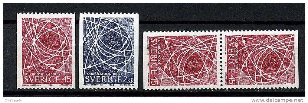 Suède ** N° 597/598 - 597ab - Cent. Des Htes Ecoles Populaires - Unused Stamps