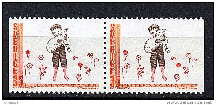 Suède ** N° 636ab  - Contes Suédois. Popol Par E. Beskow - Unused Stamps