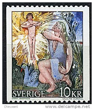 Suède ** N° 811  - Série Courante. Tableau : Jeune Fille Aux Oies - Unused Stamps