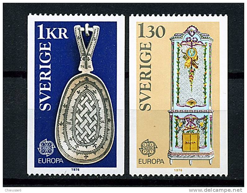 Suède ** N° 923/924 - Europa. Année 1976 - Œuvres Artisanales - Unused Stamps