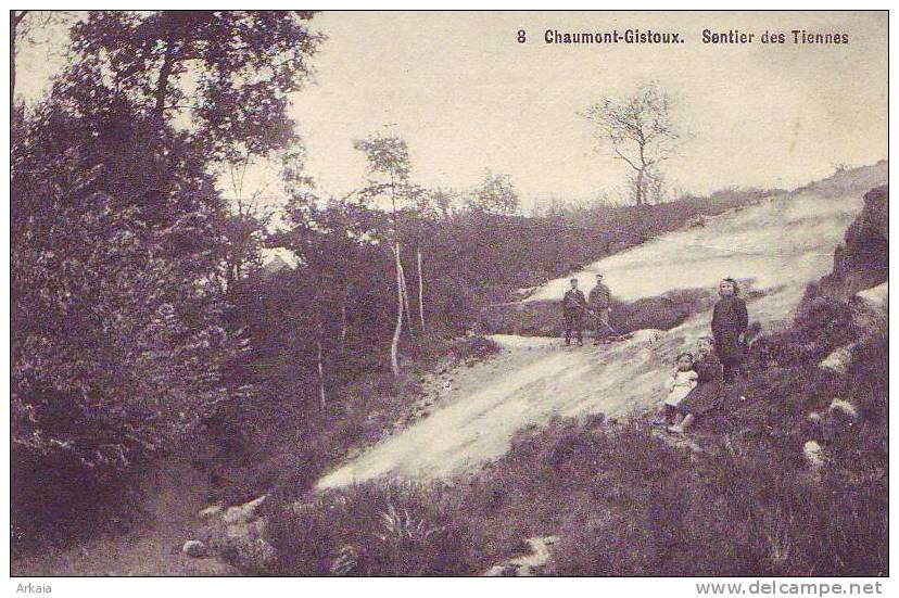 CHAUMONT GISTOUX = Sentier Des Tiennes - Carte Animée  N° 8 (1910) - Chaumont-Gistoux