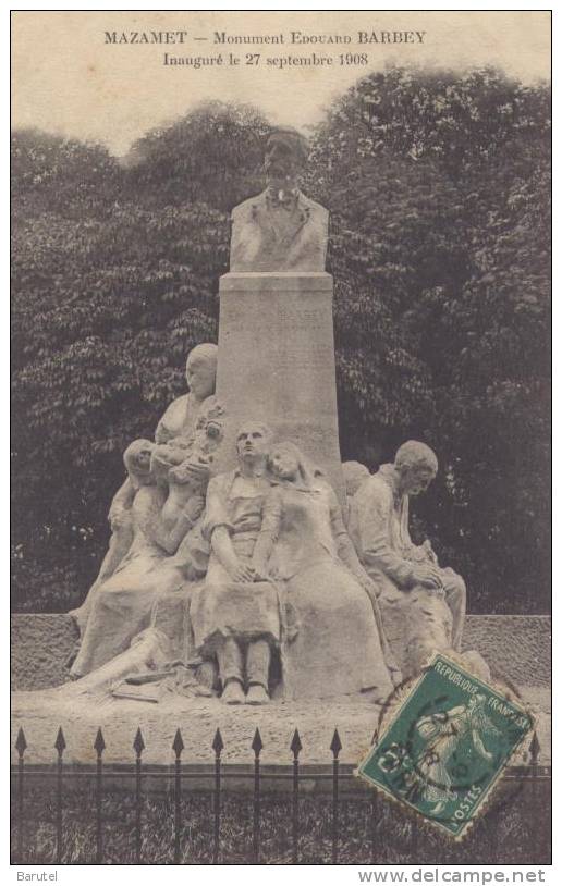 MAZAMET - Monument Edouard Barbey - Mazamet