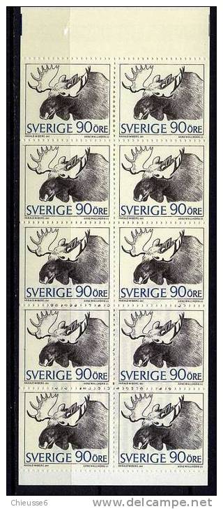 Suède ** Carnet N° C577a - Série Courante. Tête D'élan - 1951-80