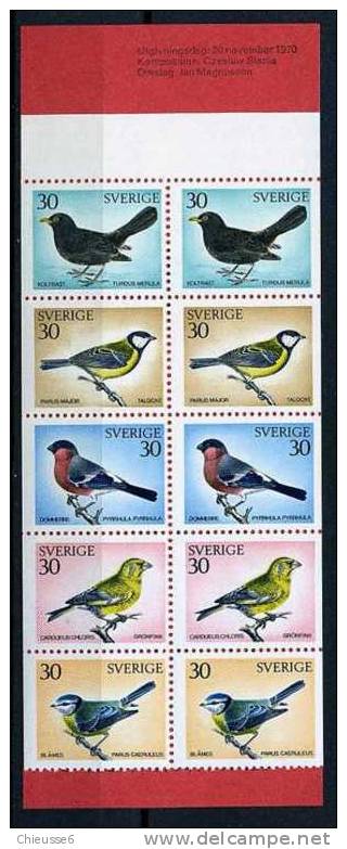 Suède ** Carnet N° C673 - Oiseaux Suédois - 1951-80