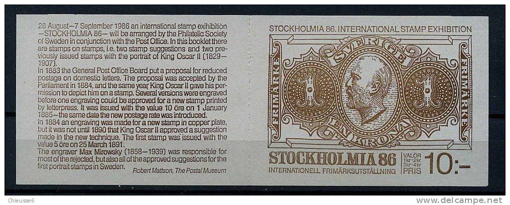 Suède ** Carnet N° C1221 - "Stockholmia 86" (I) - 1951-80