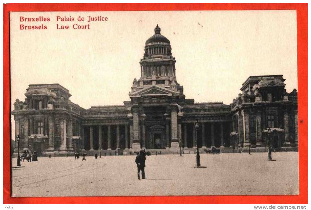 * Bruxelles - Brussel - Brussels * Palais De Justice, Justitiepaleis, Court House, Law Court, Tramway, Old Vieux - Laeken