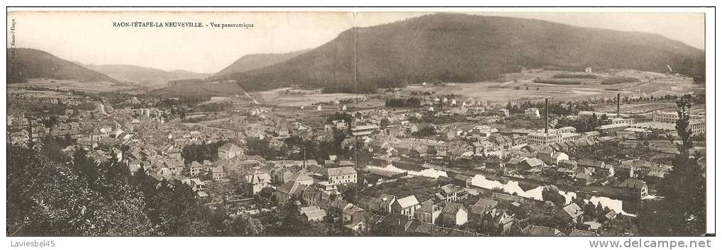 RAON-L'ETAPE.LA.NEUVEVILLE . VUE PANORAMIQUE (double Carte) . L. CUNY EDIT. A RAIB - Raon L'Etape