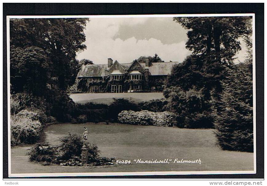 Real Photo Postcard Nansidwell House Hotel Falmouth Cornwall - Ref A56 - Falmouth