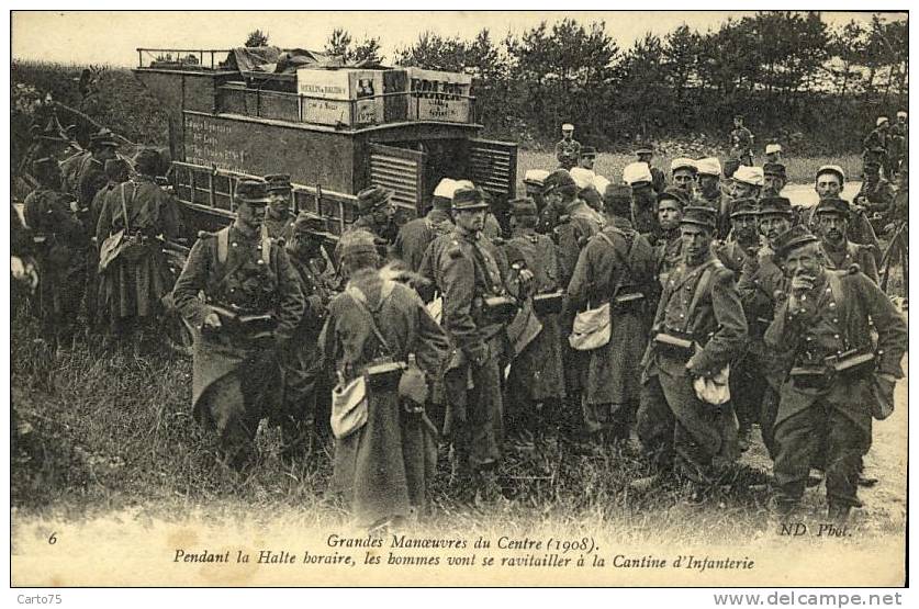 MILITARIA - Manoeuvres 1908 - Cantine D'Infanterie - Equipages Régimentaires - Manovre