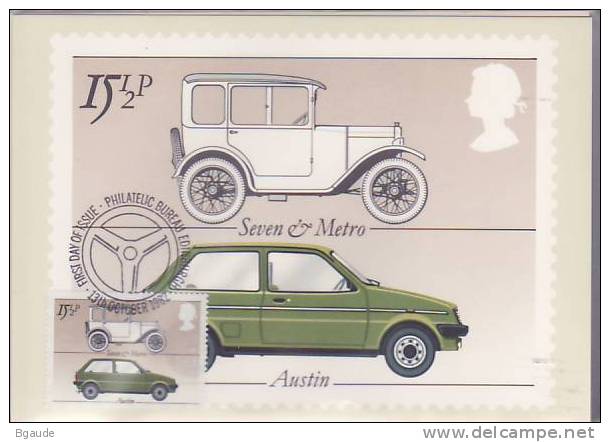 G B  CARTE MAXIMUM NUM.YVERT 1058 L INDUSTRIE AUTOMOBILE - PHQ Karten