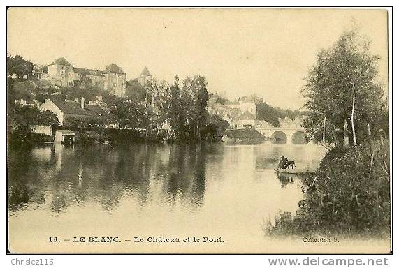 36 LE BLANC Le Château Et Le Pont  Joli Plan  1906 - Le Blanc