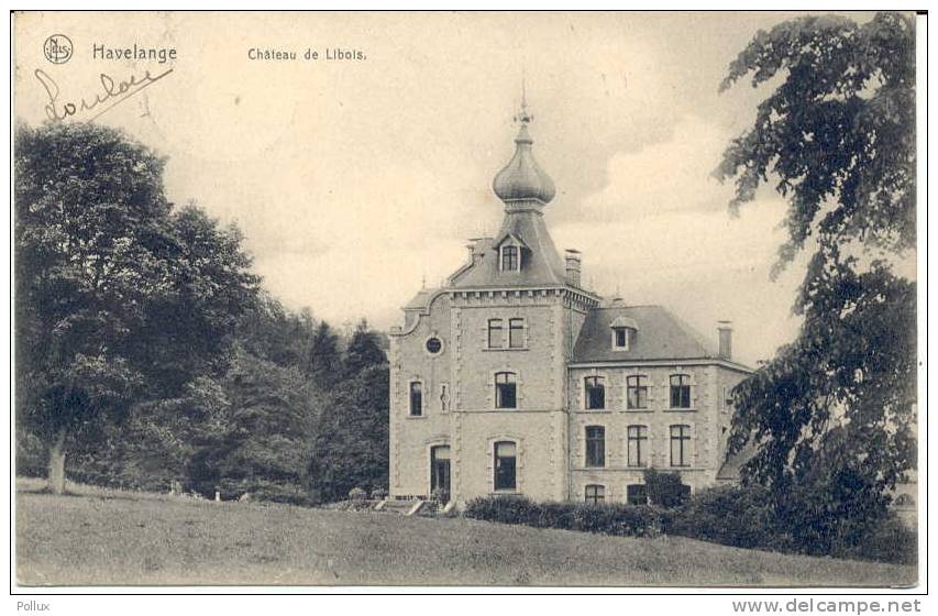 Cpa  Château  De LIBOIS  HAVELANGE - Havelange