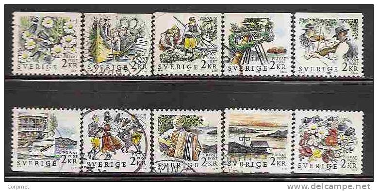 SWEDEN  - Yvert # 1464/73 - VF USED Complete Set - Used Stamps