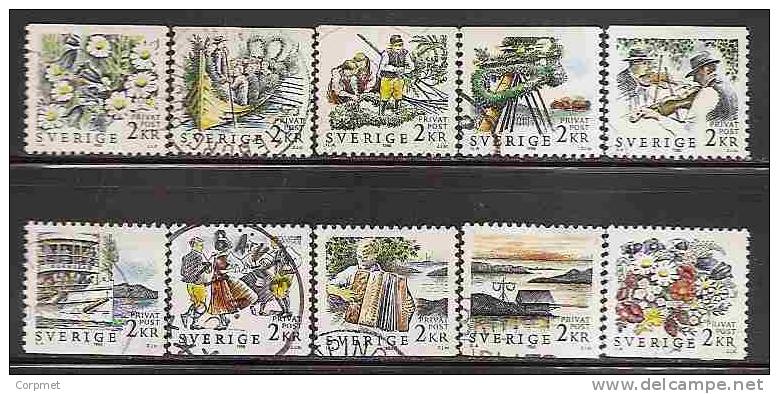 SWEDEN  - Yvert # 1464/73 - VF USED Complete Set - Usados