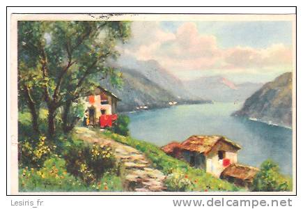 CPA - PAYSAGE DE LAC ET MONTAGNE - POSTEE DE LENGGRIES - 1040 - CECAMI - Lenggries