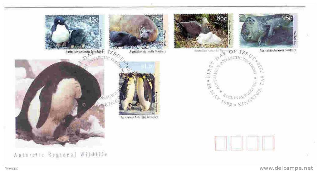 Australian Antartic-1992 Regional Wildlife FDC - Sonstige & Ohne Zuordnung