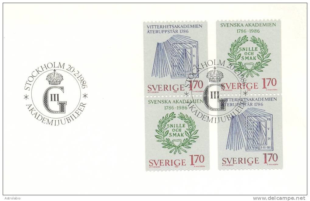 Cadran Solaire FDC 1986 Suède Yvert 1364/5 (2) - Clocks