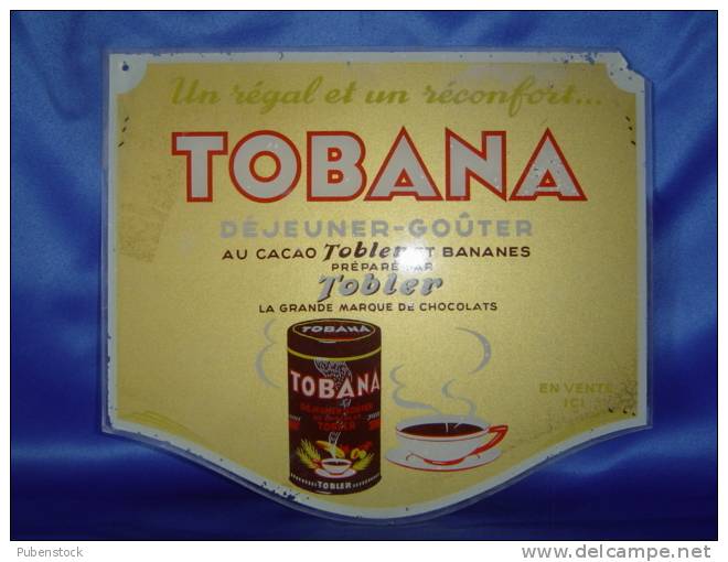 Plaque Publicitaire "TOBANA - TOBLER" Chocolat. - Autres & Non Classés